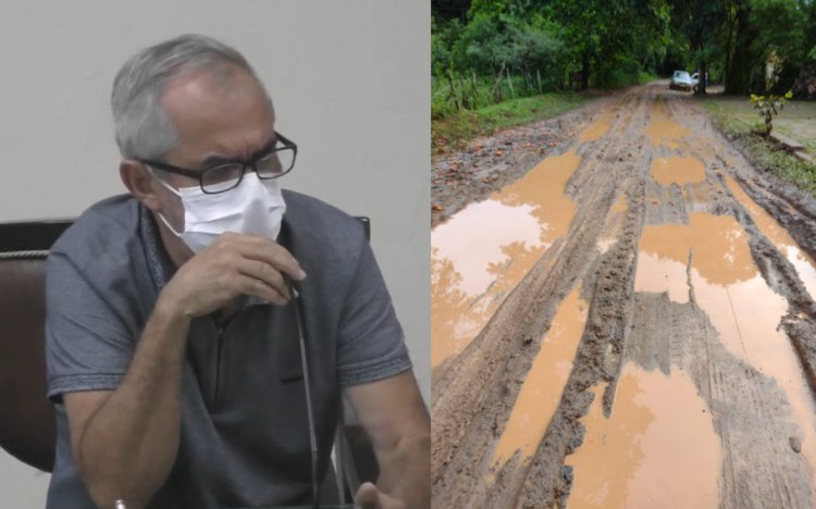 Vereador José Maria faz pedido de socorro para a estrada do Ubeba