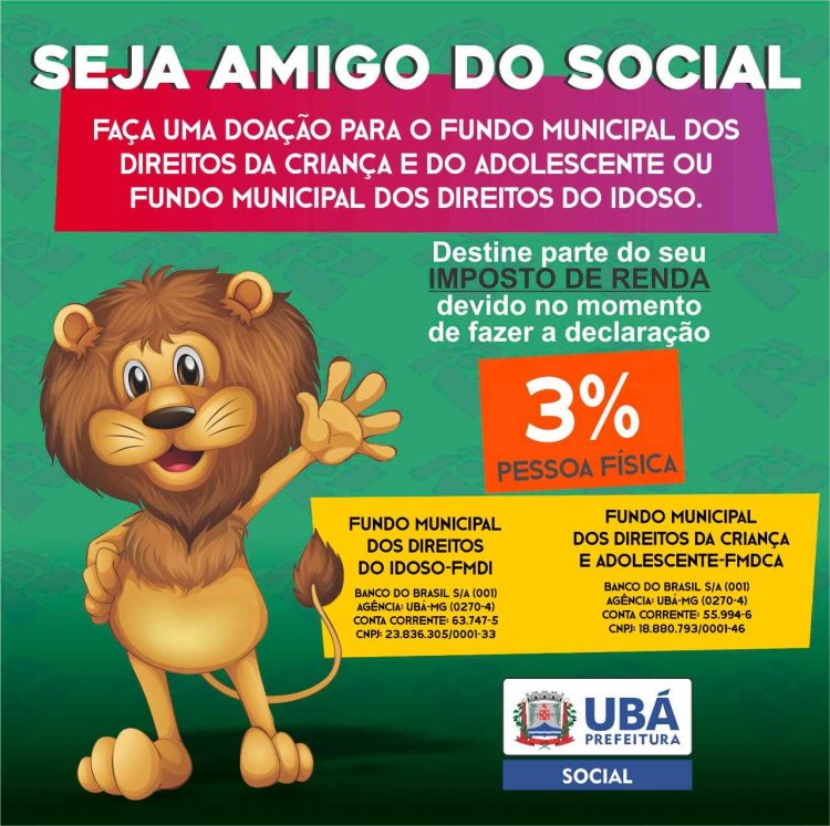 Doe seu Imposto de Renda para fundos municipais de apoio à crianças, jovens e idosos