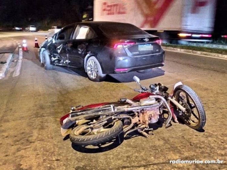 Motorista fica gravemente ferido após colidir com carro