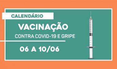Novo calendário de vacinação contra COVID e Gripe em Ubá