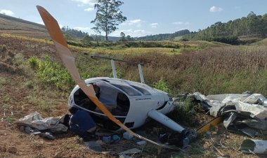 Helicóptero de pequeno porte cai no Distrito de Ubarí