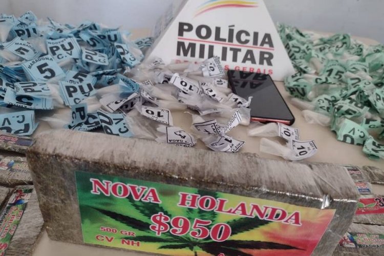 PM apreende adolescentes com grande quantidade de drogas em Além Paraíba