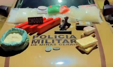 Batalhão de Choque apreende drogas e armas em ilha de Além Paraíba