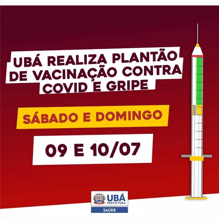 Plantão de vacinação acontece neste final de semana em Ubá