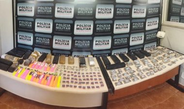 Operação Vigilância da Polícia Militar de Carangola tem grande quantidade de drogas apreendidas