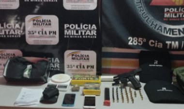 Ubá: PM apreende arma, granada e prende três pessoas no Residencial São José