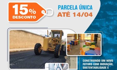 Ubaenses terão 15% de desconto no pagamento antecipado do IPTU 2023