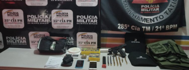 Ubá: PM apreende arma, granada e prende três pessoas no Residencial São José