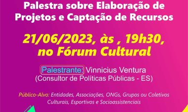 Ubá promove palestra sobre elaboração de projetos e captação de recursos