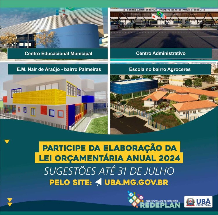 Ubá: Participe do processo de elaboração da Lei Orçamentária Anual