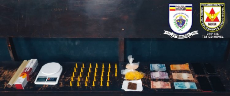 Ubá: Polícia Militar prende autores de tráfico de drogas no bairro Bom Pastor