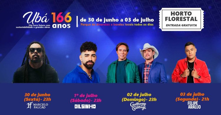 Ubá 166 Anos - A maior festa da cidade retorna com grandes atrações