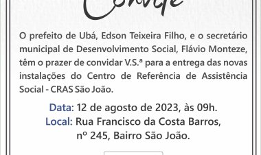 Ubá: Cras São João funciona em novo endereço