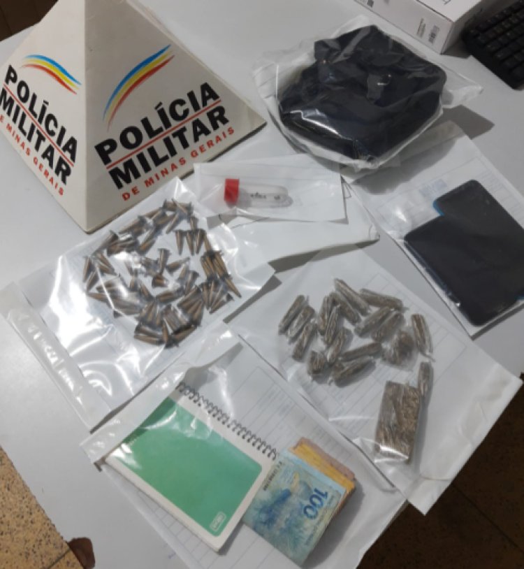 Polícia Militar prende autores de tráfico de drogas em Piraúba