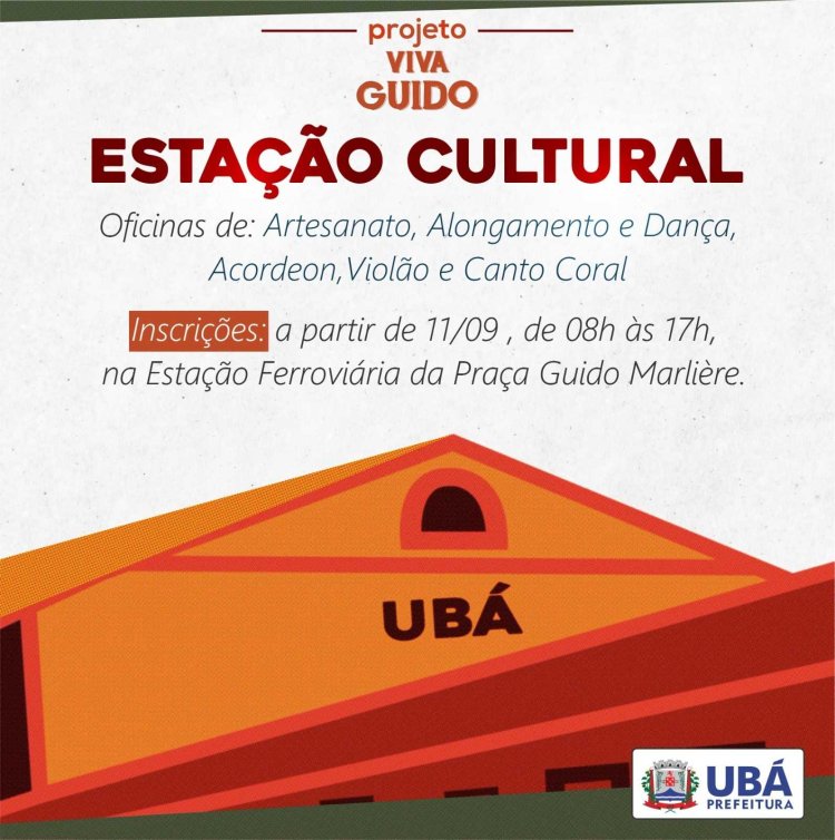 Viva Guido: Inscrições abertas para oficinas da Estação Cultural