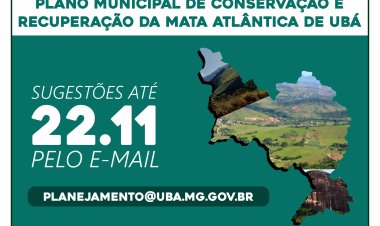 Consulta Pública: Plano Municipal de Conservação e Recuperação da Mata Atlântica de Ubá - PMMA Ubá