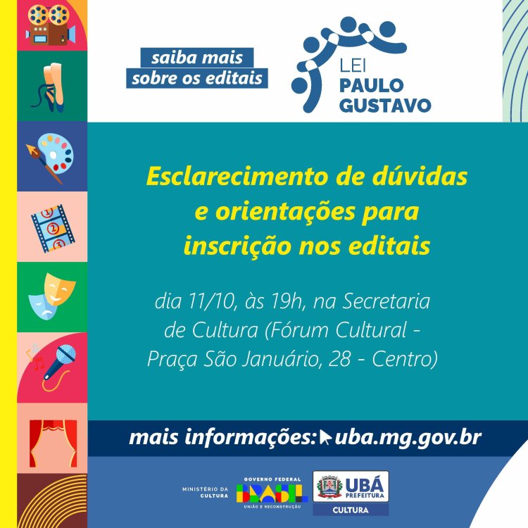 Cultura promove nova reunião de apresentação dos Editais de seleção da Lei Paulo Gustavo
