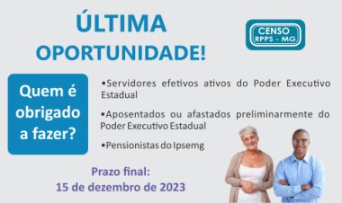 Ipsemg notifica pensionistas e aposentados que não realizaram o Censo