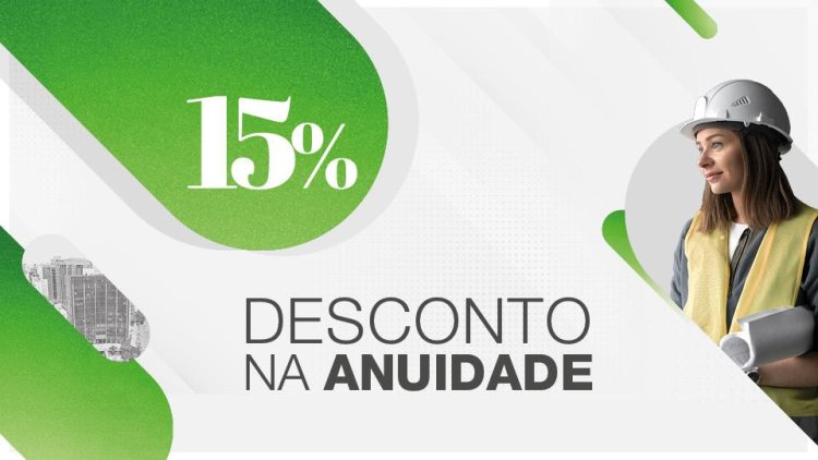 Anuidade do Crea-MG tem 15% de desconto em janeiro
