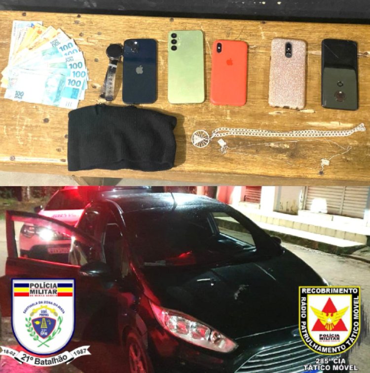 Polícia Militar prende autores que praticaram roubo nas cidades de Senador Firmino, Rodeiro e Ubá