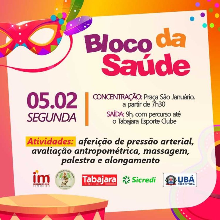 Ubá: Bloco da Saúde une folia e promoção a vida saudável