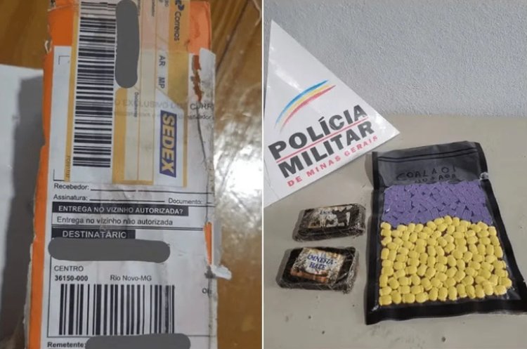 Homem é preso em Rio Novo após receber drogas pelos Correios