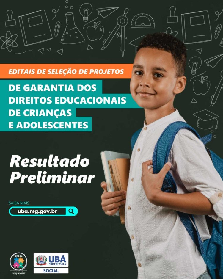 CMDCA divulga resultado preliminar de edital para financiamento de projetos educacionais