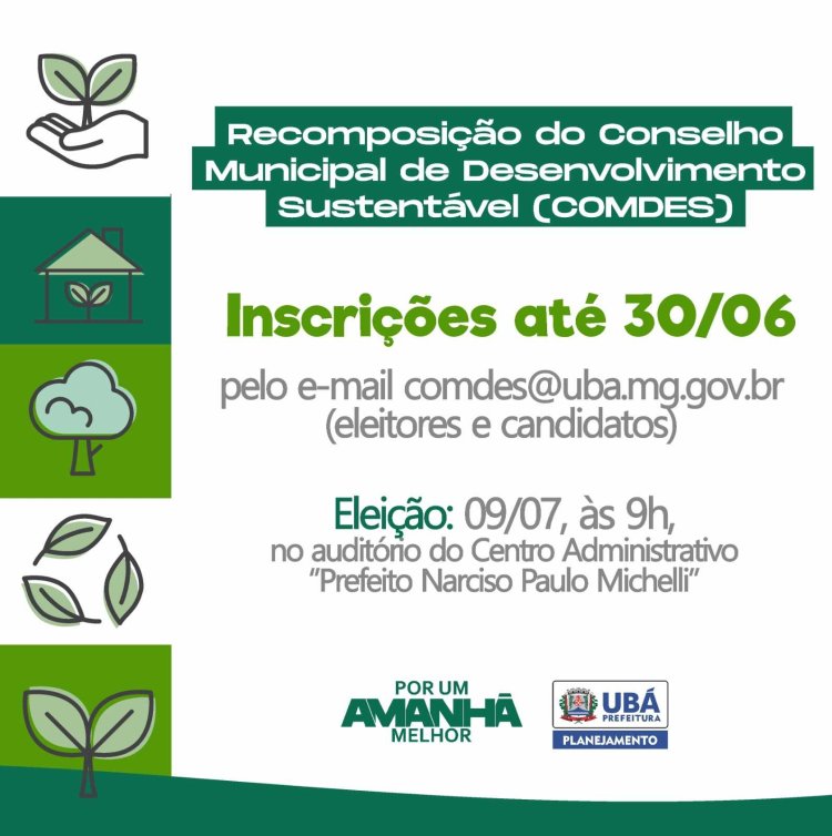Ubá: Publicado Edital para recomposição do COMDES
