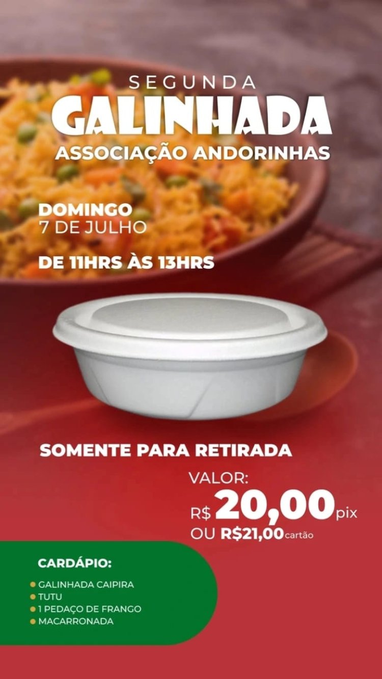 Vem aí a 2ª Galinhada da Associação Andorinhas