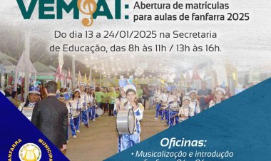 Divinésia: Fanfarra Maestro João de Moura abre inscrições para novos alunos