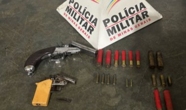 Polícia Militar apreende armas de fogo na zona rural de Guarani