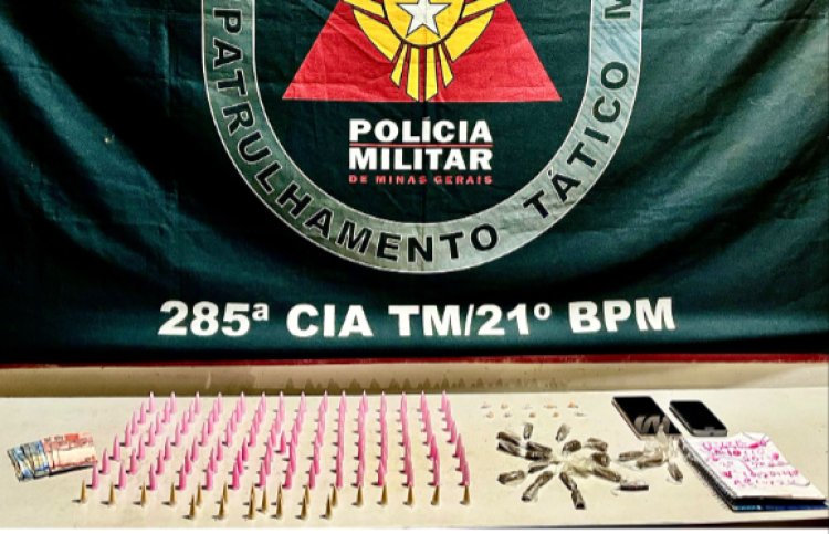 Polícia Militar apreende entorpecentes e suspeitos por tráfico de drogas em Ubá