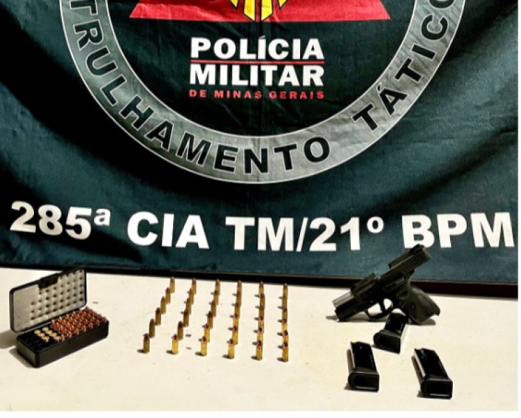 Polícia Militar prende suspeito portando arma de fogo em Ubá