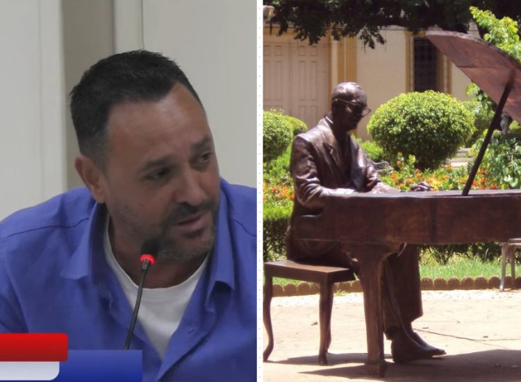 Vereador Lek solicita em Requerimento o retorno da estátua do ilustre compositor ubaense Ary Barroso, com o piano, para a praça São Januário