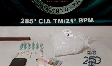 Polícia Militar prende autores por tráfico de drogas no bairro Primavera em Ubá