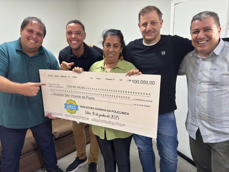 Vereadora Soninha da Policlínica entrega mais R$ 100 mil ao Hospital São Vicente de Paulo