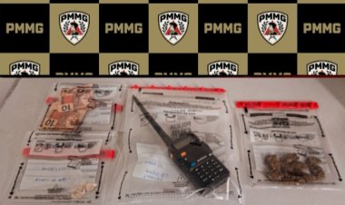 Polícia Militar prende autor por tráfico de drogas no bairro São Domingos em Ubá