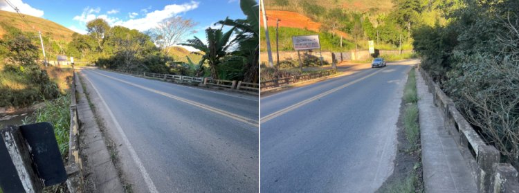 Departamento de Estradas de Rodagem de Minas interdita ponte para obras na rodovia LMG-874, na Zona da Mata