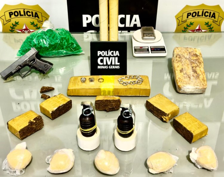 PCMG apreende drogas e granadas e prende suspeito em Ubá
